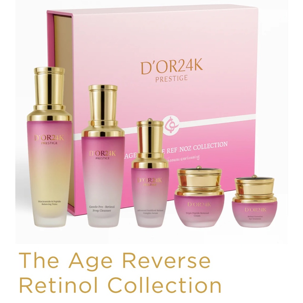 D’OR24K Prestige Retinol Skincare Set NEW SEALED Anti Aging Gold Collection